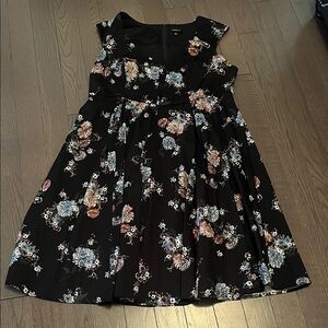 Torrid Black Floral Dress